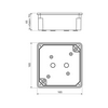 Kötődoboz falonkívüli műanyag 167mm 167mm-hossz 78mm IP54 szürke 4mm2-vezetőhöz(max.) KOPOS